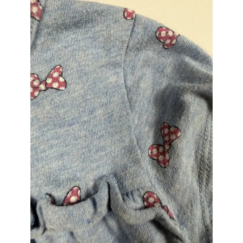 Gap Disney Minnie Mouse Bow Print Organic Cotton Dress Size 3 Years